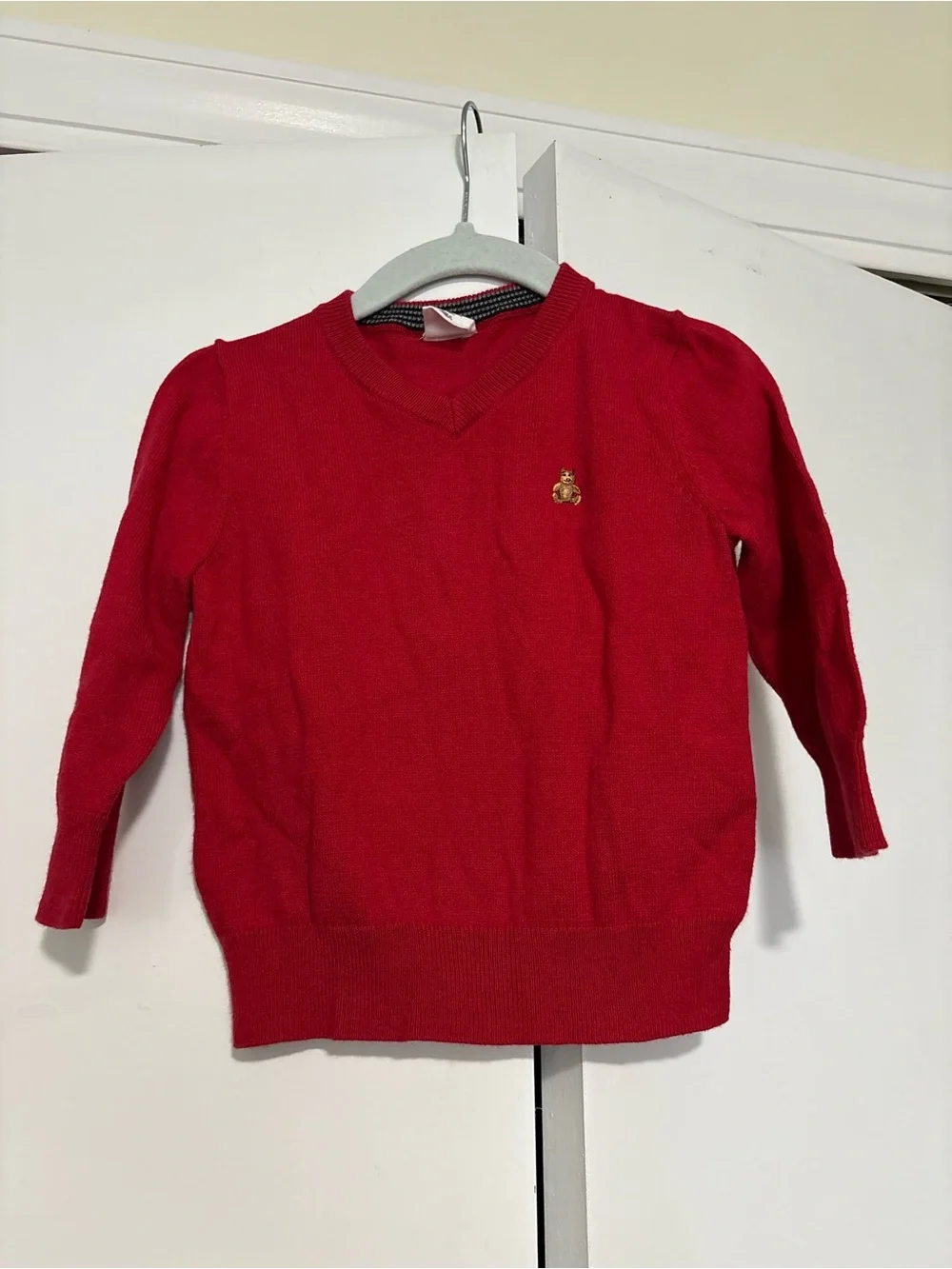 Baby GAP 12-18 months toddler boy Red V-Neck Kids Sweater